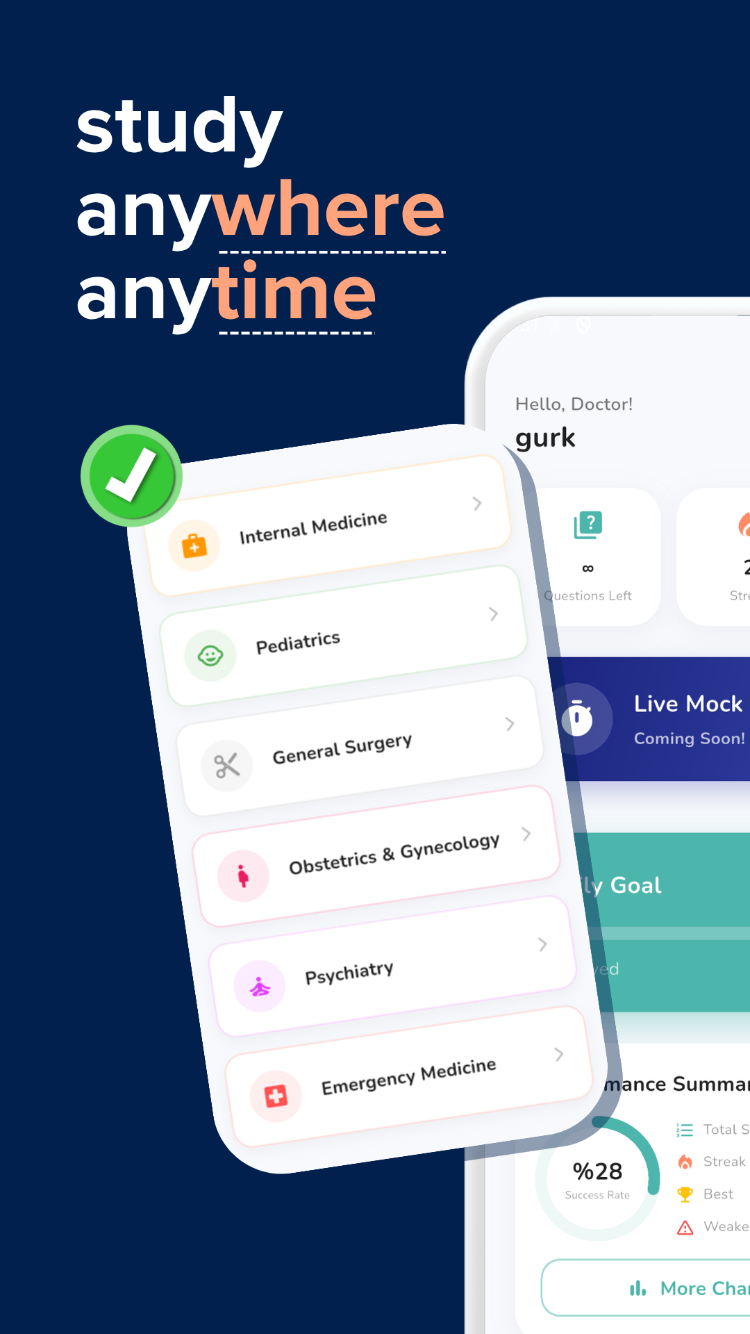 Study anywhere anytime screen